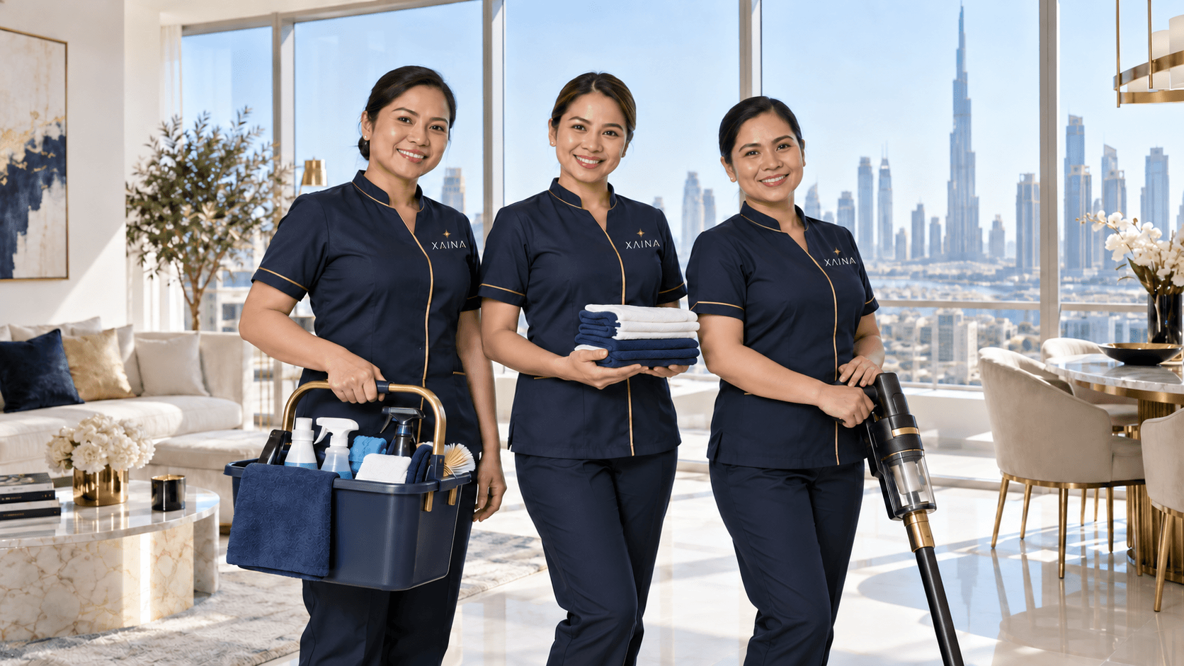 XAINA Cleaning Experts in a Dubai home